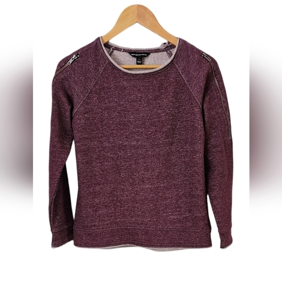 Rock & Republic- XS Sweat Shirt Zipper Shoulder Accents​​​​ - Picture 4 of 10